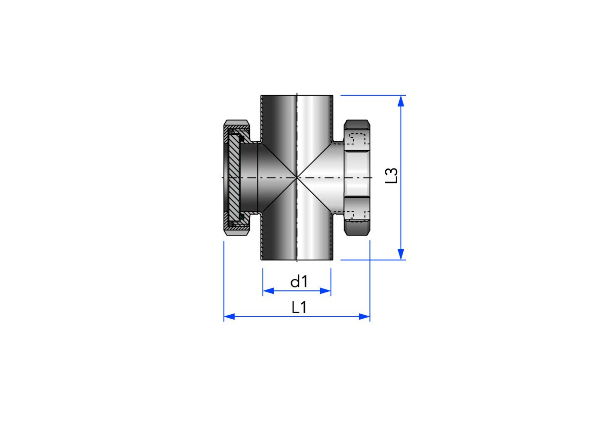 Lanterne d'inspection S-S  exécution en tube avec verre-regard