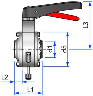 Robinet à disque de fuite S-S avec bride PN10, No.2041