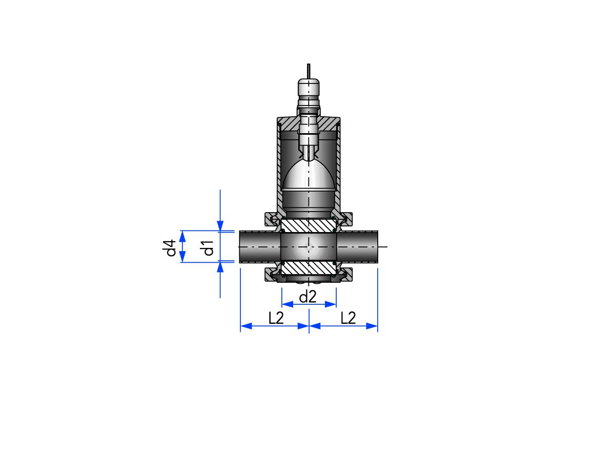 Module Inline, avec verre d'inspection, avec voyant et éclairage LED, joint EPDM