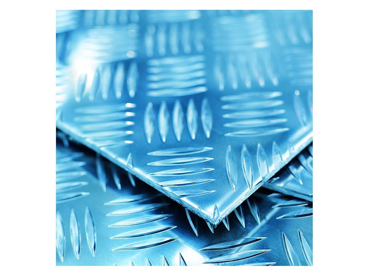 Tôles striées aluminium EN AW 5754 AlMg3 - 2.00/3.5 x 1'500.00 x 3'000.00 mm