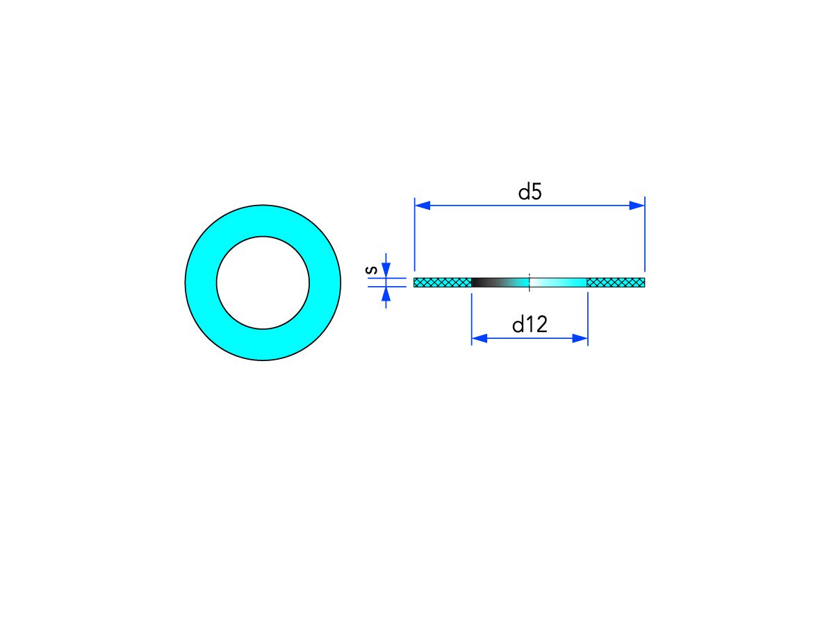 Joint de bride PN10/16, pour n° 2073