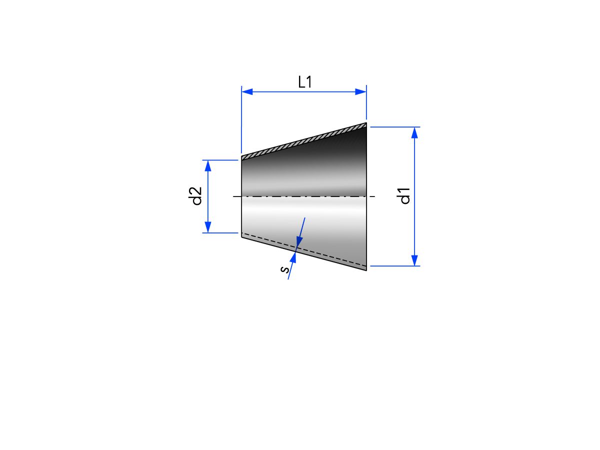 Reduction S-S, DIN11852 conique