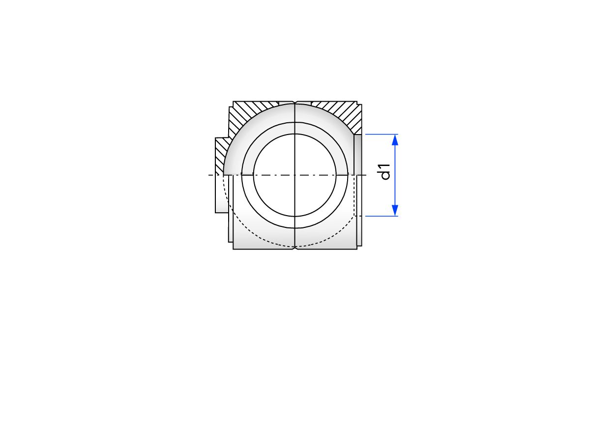 Revêtement PTFE complet pour vannes a boule à trois voies