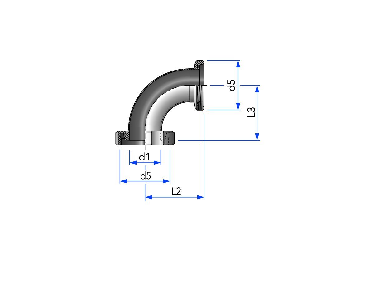 Bogen K/M-G, 90°