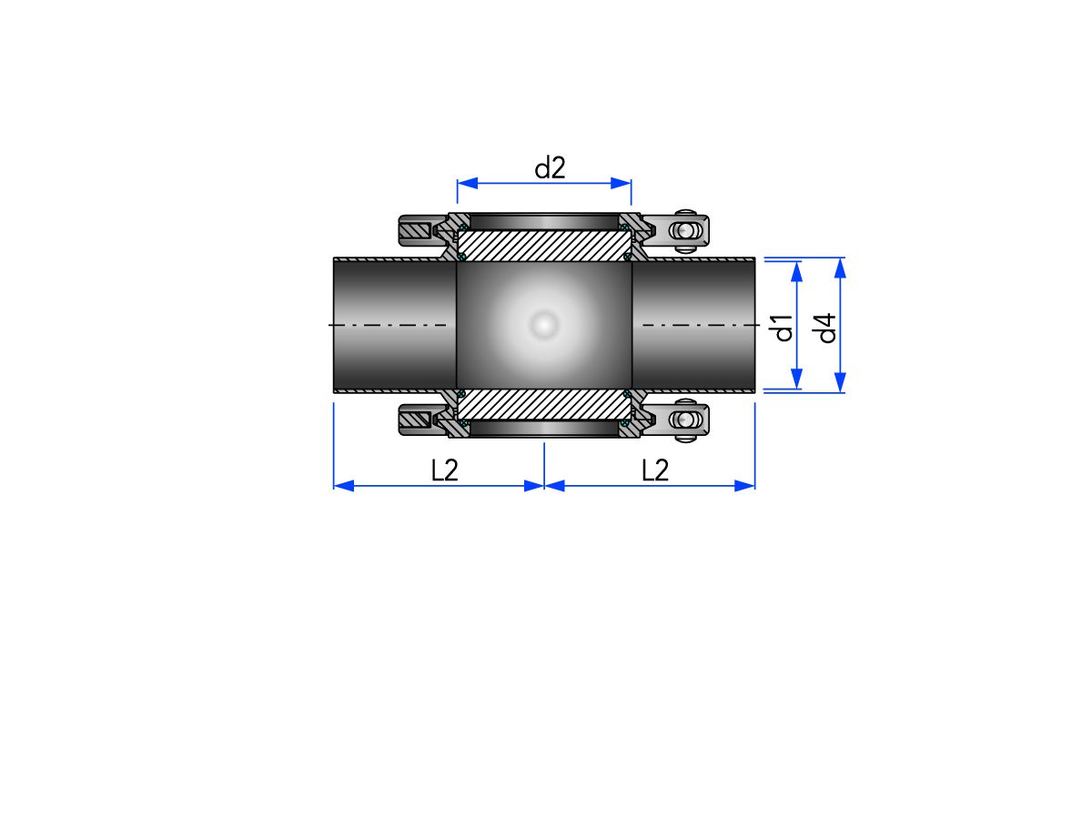 Module Inline, avec verre d'inspection, joint EPDM