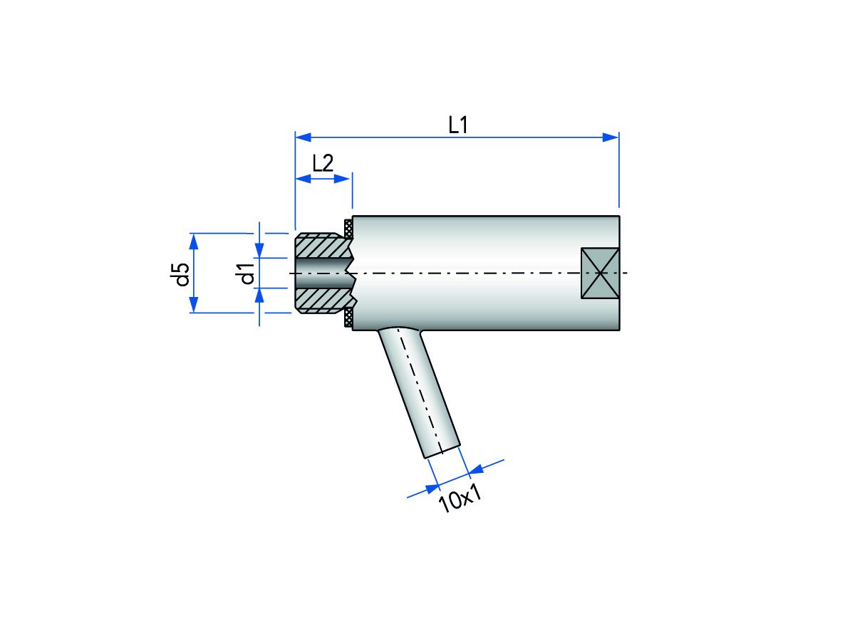 Vanne d'éssai avec tuyau de déchargeG1/2"