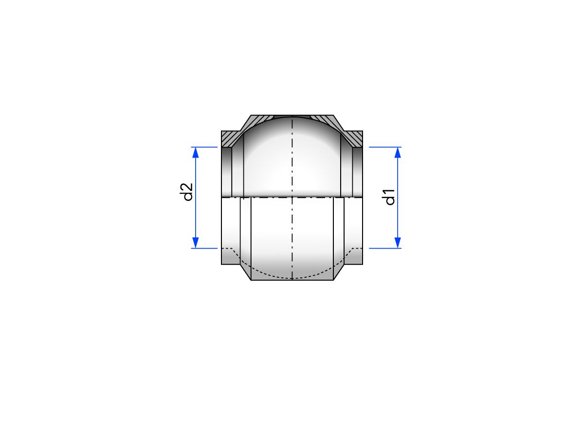 PTFE-Vollauskleidung für Durchgangskugelhahn
