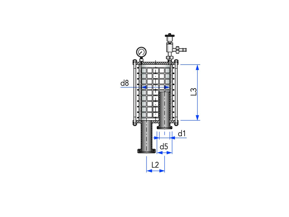 Entlüftungslaterne (Glaszylinder) K/M-G, gerade, automatisch