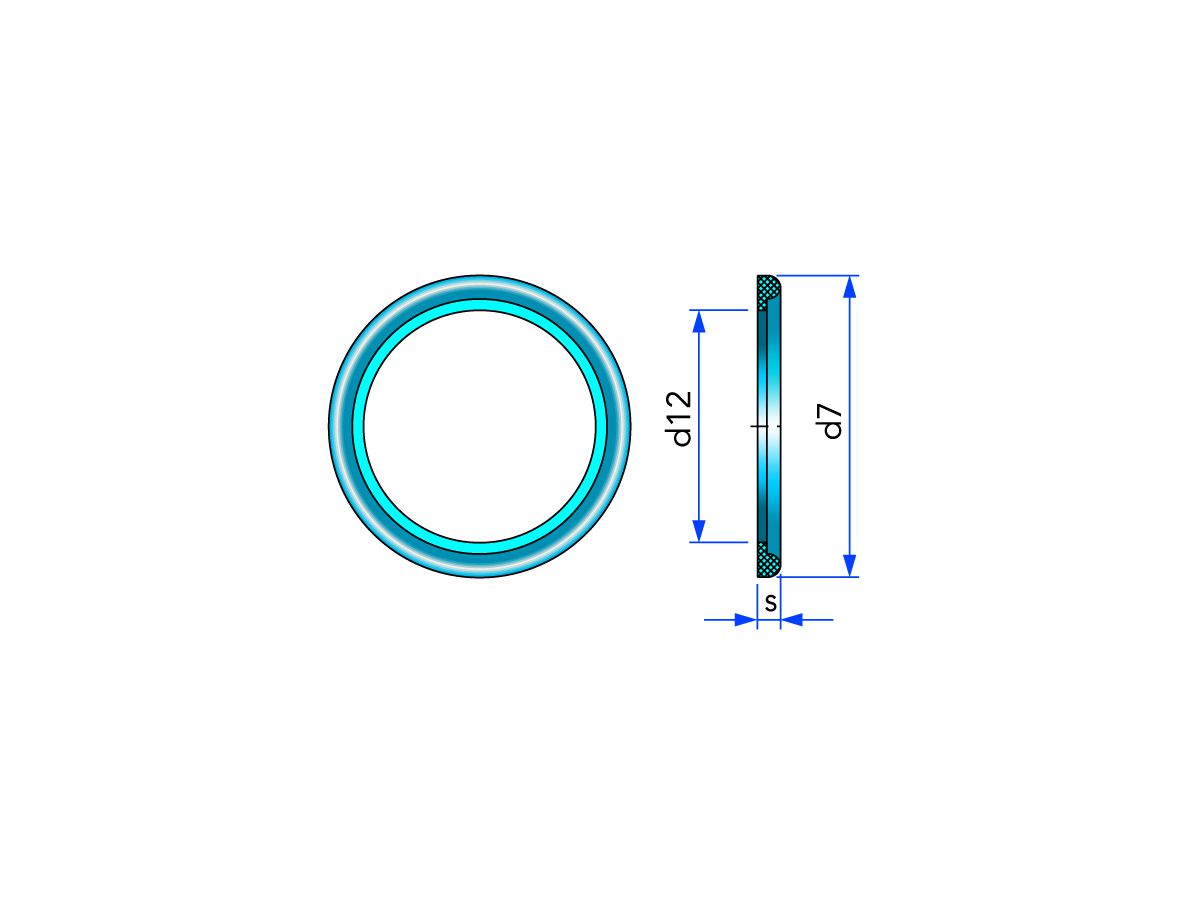 Dichtung G, mit Bund Viton/FKM